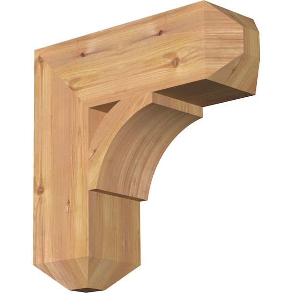Ekena Millwork Thorton Craftsman Smooth Bracket, Western Red Cedar, 5 1/2"W x 18"D x 18"H BKT06X18X18THR04SWR - main